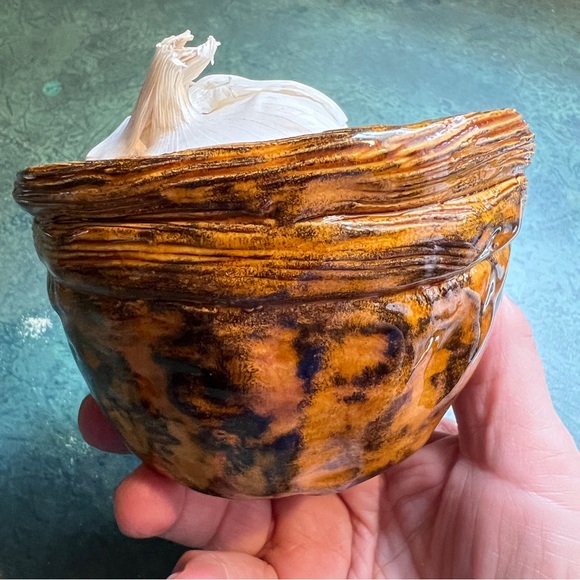 CARMEL AND BLACK Ceramic Pottery Bowl or Planter from my Studio - Picture 10 of 16